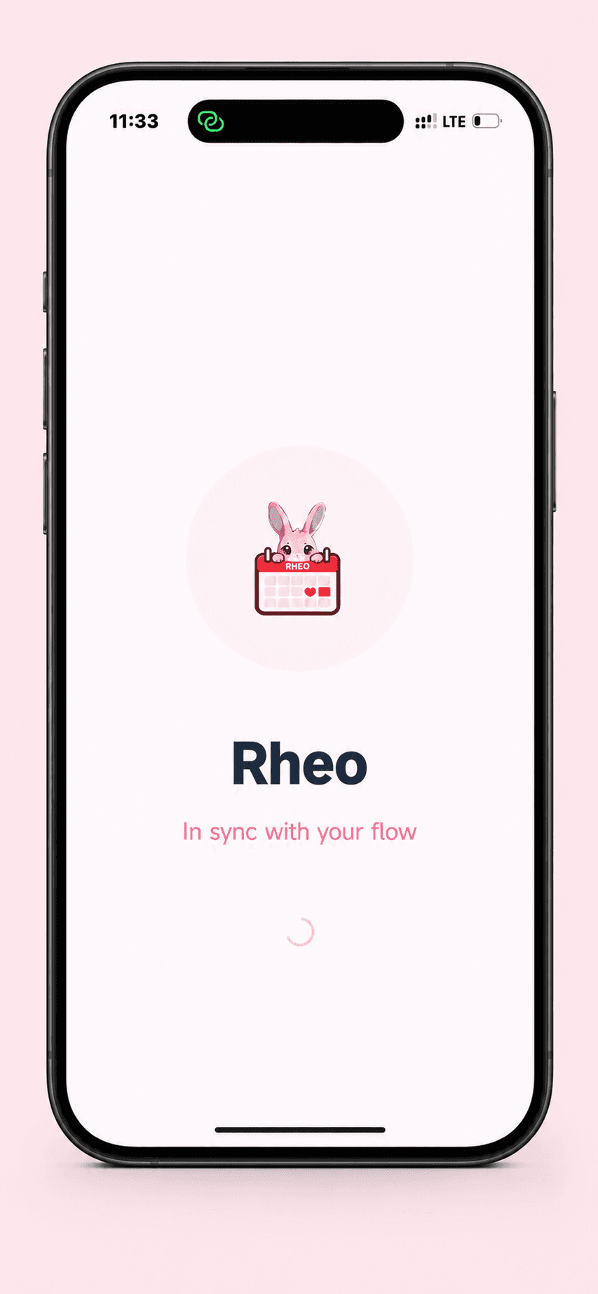 Rheo period tracker app interface showing a cycle dashboard for couples
